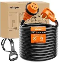 Nilight Amp RV Locking Extension Cord Heavy Duty Gauge Pure Copper STW Wire ETL Listed Prong