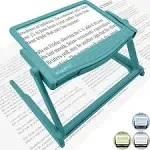 5X LED Page Magnifier Collapsible Stand 3 Color Modes Anti-Glare