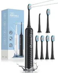 Electric Toothbrush with Water Flosser, 3 in 1 Cordless Toothbrush and Water ...