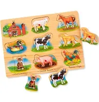 Melissa & Doug Farm Sound Peg Puzzle