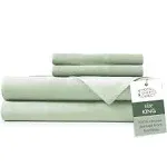 Hotel Sheets Direct 100% Bamboo 4 Piece Bed Sheet Set, King, Light Green