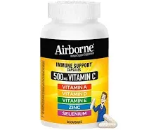 Airborne Immune Support With Vitamin C 60 Capsules EXP 10/24