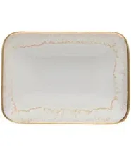 Pottery Barn Casafina Taormina Stoneware White and Gold