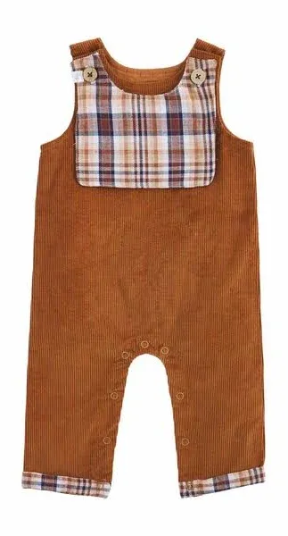 Mud Pie Baby Boys Corduroy Longall & Turkey Bib Set