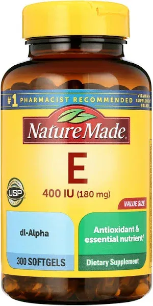 NATURE MADE E, 180 mg, Softgels, 180.0 CT