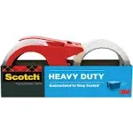 3M Scotch Packaging Tape with Dispenser, 1.88" x 54.6 yds - 2 pack