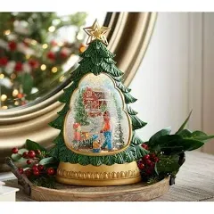 Holiday Traditions Illuminated Glitter Tree by Valerie in Carolers NIB