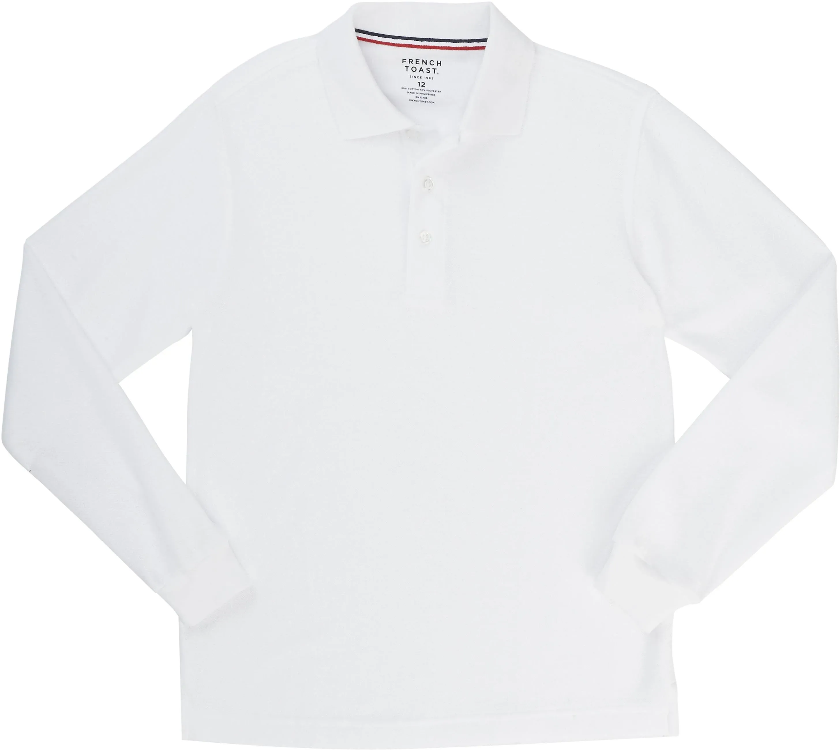 WHA - Boy's Long Sleeve White Polo - Kids