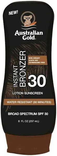 Australian Gold Instant Bronzer Lotion Sunscreen