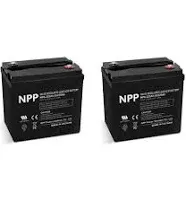 NP6-225Ah (4 Pcs) AGM Rechargeable Battery with T16A Terminal, Replace V6-225 Lead-Acid Battery, for Golf Carts, Pallet Jack, Solar Setup, Trolling Motor, RV, Marine, Wheelchair, Camping