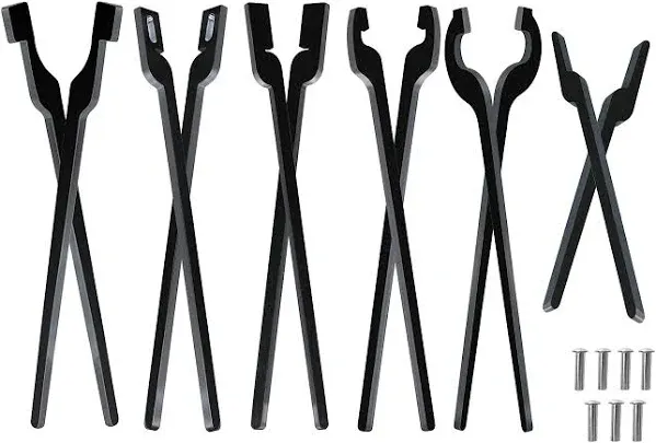 Rapid Tongs Bundle Set 6 Type of Tong Bundles Set DIY Rapid Tongs Comes with Rivet for Beginner Futher Smithing