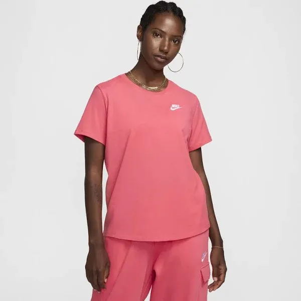 Nike Women's Club TEE (DK Grey Heather, DX7902-063)