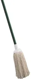 Floor/Deck Mop, 8 oz. Cotton Head, Steel Handle