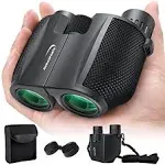 Aurosports 10X25 Binoculars for Adults and Kids, Large View Compact Binoculars w