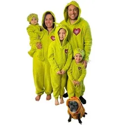 Dr. Seuss Women's The Grinch Christmas Matching Family Pajamas Union Suit, Sizes S-3XL