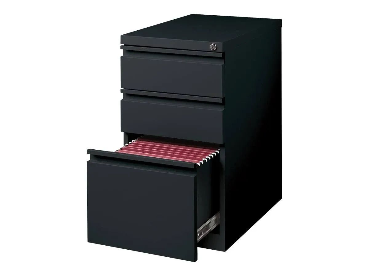 Staples 3-Drawer Mobile Pedestal Vertical Filing Cabinet