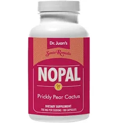 Santo Remedio Nopal, Sugar and Gluten Free Dietary Supplement, Prickly Pear Cactus Dietary Supplement, 700 mg, 180 Capsules, 90 Servings Per Container