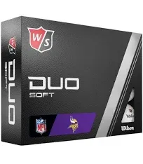 WILSON Staff 2023 Duo Soft NFL Golf Balls - 12 White 