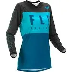 Fly Racing 2022 F-16 Youth Jersey Aqua/Dark Teal/Black Medium