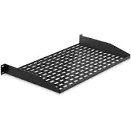 19-Inch 1U Server, Vented Shelves for Good Air Circulation Cantilever Wall Rack,