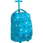 J World Sunny Rolling Backpack - Blue Puppy