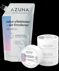 Azuna All-Natural Odor Remover Gel, Whole-Home Kit | Tea Tree Oil | Plant-Based & Long Lasting | For Pet Odors, Smoke & Strong Odors | Variety Pack