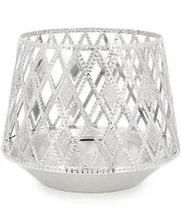 Bath &amp; Body Works *GLITTERY ARGYLE PEDESTAL CANDLE HOLDER*