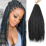 Crochet Box Braids 6 Packs 144 Strands 14 Inch Goddess Box Braids Crochet Hai...