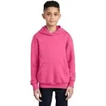 Port & Company PC90YH Youth Core Fleece Pullover Hooded Sweatshirt - Neon Pink - XS