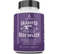 Grass Fed Beef Spleen Supplement, 3000mg 