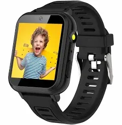 Kids Game Smart Watch for Kids with 24 Puzzle Games HD Touch Screen Camera Music Player Pedometer Alarm Clock Calculator Flashlight 12/24hr Kids Watches Gift for 4-12 Year Old Boys Toys for Kids