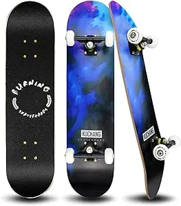 PHOEROS Skateboards -Standard Skateboards for Kids Boys Girls Youths Beginners Starter-Complete Skate Boards 31''x 8''Canadian Maple Pro Cruiser