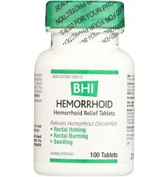 Bhi Medinatura Hemorrhoid Relief Tablets 100ct