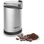 Krups Coffee Grinder - Fast-Touch, 3oz, 200W, One Touch Operation, Silver