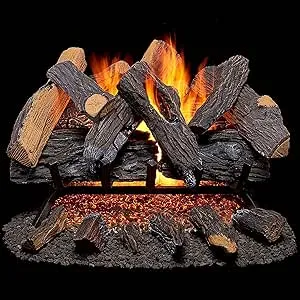 Duluth Forge Vented Natural Gas Log Set with Remote Control Kit