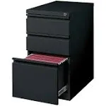 Staples 3-Drawer Mobile Pedestal File Cabinet, Black