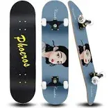 PHOEROS Skateboards -Standard Skateboards for Kids Boys Girls Youths Beginners Starter-Complete Skate Boards 31''x 8''Canadian Maple Pro Cruiser