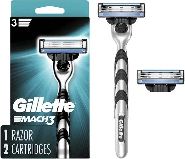 Gillette Mach3 Men's Razor Handle and Blade Refills