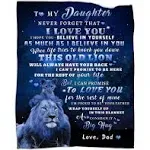 TGRUIHM Lion Blanket for Daughter