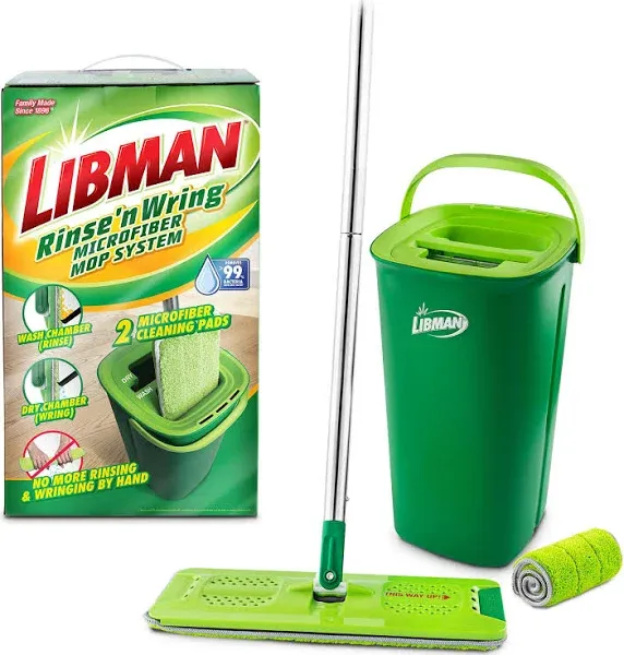 Libman Rinse 'N Wring Microfiber Mop System