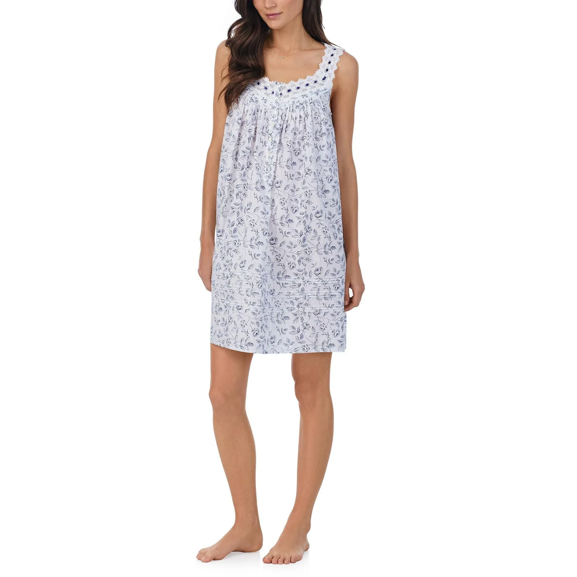 Eileen West Women's Short Sleeveless Nightgown