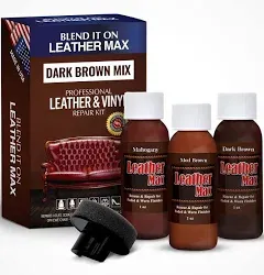 Leather Max Wine Mix Vinyl and Leather Repair Kit for Furniture, Car Seat,  Ect