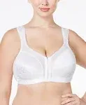 Playtex 18 Hour 4695 Front-Close Wirefree Bra with Flex Back White