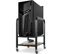 Computer Tower Floor Stand, 2-Tier Adjustable Desktop ATX-Case CPU Holder, PC...