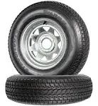 2-pk Trailer Tire On Rim ST205/75D14 2057514 F78-14 5 Lug Spoke Wheel Galvanized