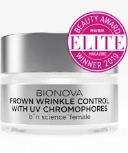 Frown Wrinkle Control with UV Chromophores