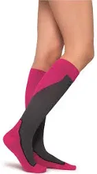 Jobst Sport 20-30 mmHg Knee High Socks / Large / Cool Black/Black