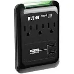 Tripp Lite Protect It! 3-Outlet Surge Protector w/ 2 USB Ports, 540 Joules