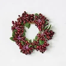 Seed Candle Ring Burgundy, 1.5"