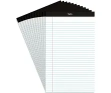 Staples 154120 Notepads 8.5-Inch X 11-Inch Wide White 50 Sh./Pad 12 Pads/Pk